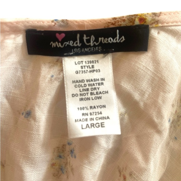 Mixed Threads Floral Pink Maxi Dress Women's Size L Spring/Summer - Picture 3 of 3